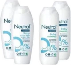 Neutral Baby - Voordeelverpakking 2 X Baby Wasgel & 2 X Baby Shampoo