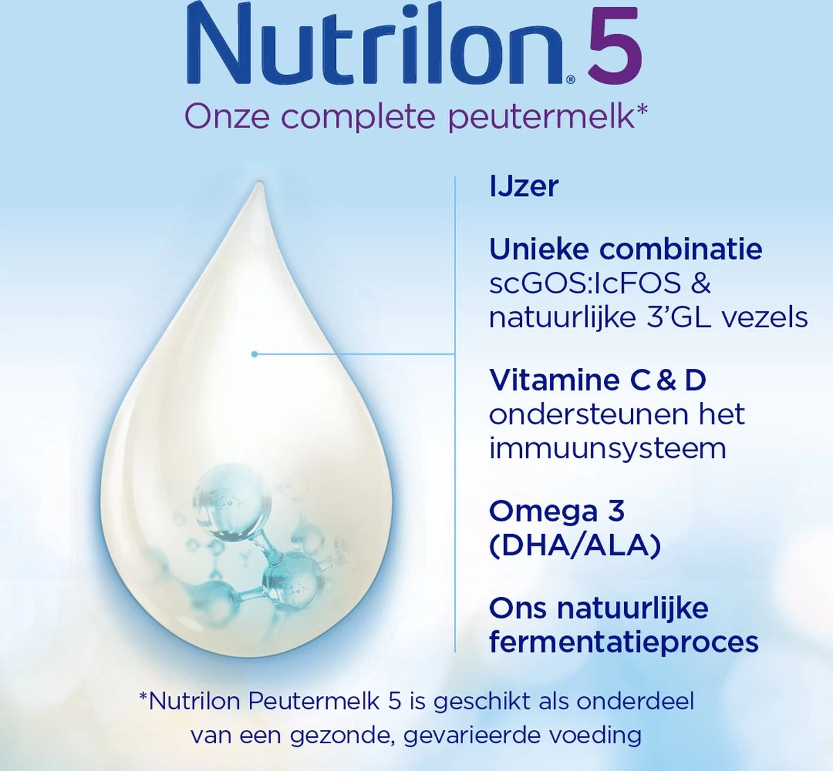 Nutrilon 5 Peutermelk – Flesvoeding Vanaf 2 Jaar – 800g 5 Nutrilon 5 Peutermelk – Flesvoeding Vanaf 2 Jaar – 800g - Afbeelding 3