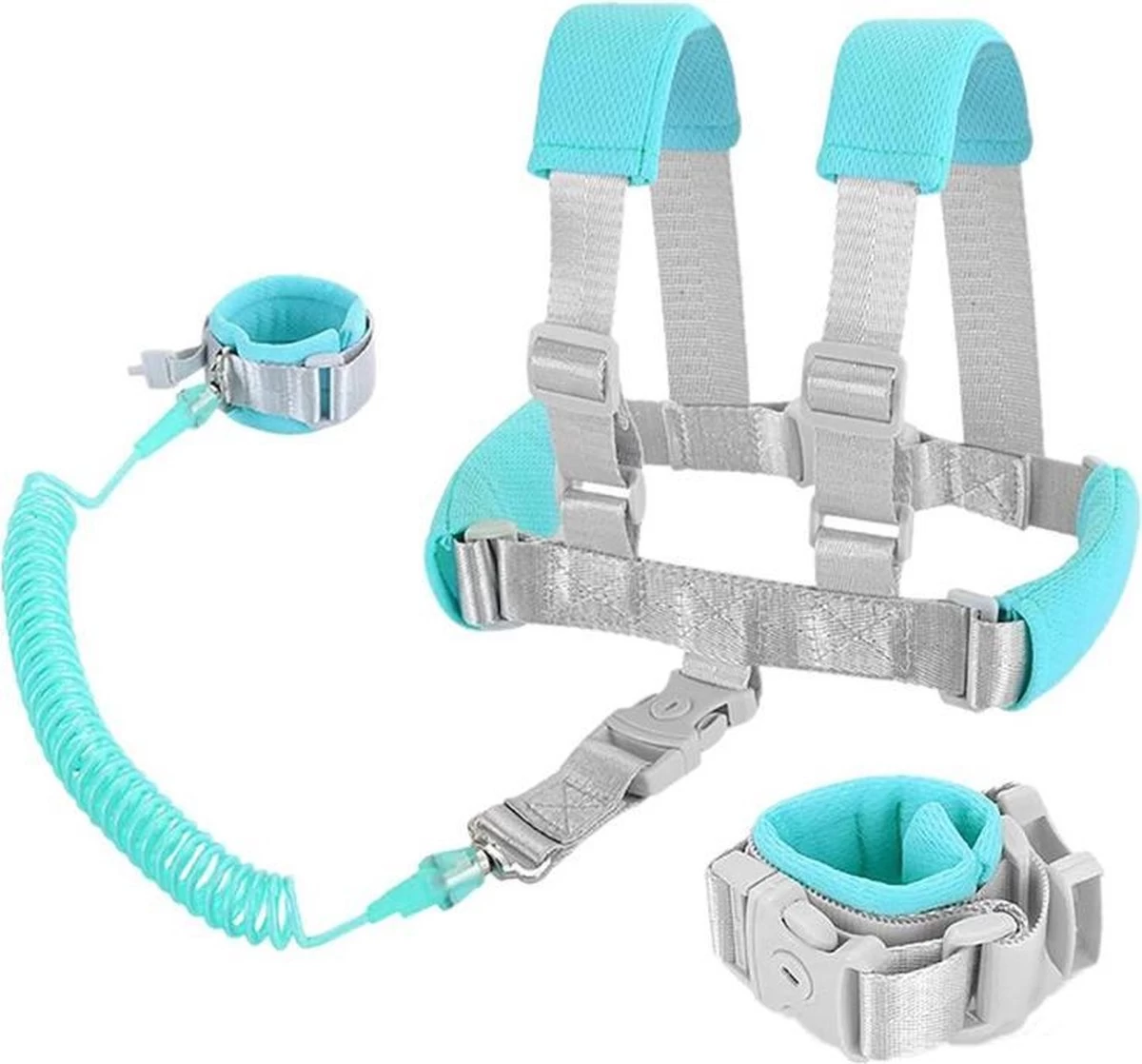 MijnNami 2 In 1 Harnas En Polstuigje – Kindertuigje En Polstuigje Met Slot – Mint 6 MijnNami 2 In 1 Harnas En Polstuigje – Kindertuigje En Polstuigje Met Slot – Mint - Afbeelding 4