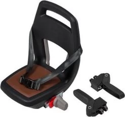 Qibbel 6+ Junior Fietsstoeltje Achter - Zwart Met Bruin Kussentje -Babyproducten 1200x1128 1