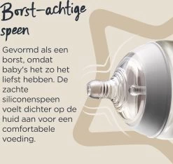 Tommee Tippee Advanced Anti-Colic Zuigfles Spenen, Borst-achtig, Zacht Silicone, Normale Uitstroomsnelheid, 3m+, Verpakking Van 2 -Babyproducten 1200x1135 13