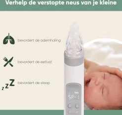 AQUILA Elektrische Neusreiniger Voor Baby En Kinderen - Neuszuiger Baby - Neuspeer - Vrij Van BPA - Oplaadbaar - 3 Standen, Muziek En Licht Voor Afleiding -Babyproducten 1200x1136 10