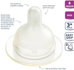 Difrax Flessenspeen Wide Voor Brede Babyflessen - Maat Medium - 2 Stuks -Babyproducten 1200x1136 21