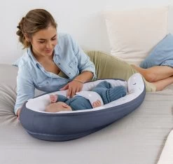 Doomoo Cocoon - Babynestje - Organisch Katoen - 74 X 46 Cm - Blue Grey Moon -Babyproducten 1200x1137 11