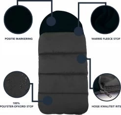 Achaté Voetenzak - Voor Kinderwagen Of Stoeltje – Baby Slaapzak - Autostoel - Zwart -Babyproducten 1200x1137 8