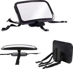 Merkloos Achterbank Spiegel Voor Baby & Kind - Auto Accessoires - Shatterproof - Zwarte A3 Verstelbare Monitor -Babyproducten 1200x1138 1