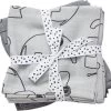 Done By Deer Set 2 Burp Cloths 70x70cm Contour Grey * -Babyproducten 1200x1138 5