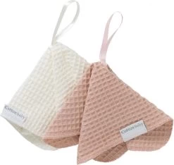 Cottonbaby - Speendoekje - Wafel- Per Set Van 2 - Room/poederroze