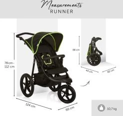 Hauck Runner Kinderwagen - Zwart/Neon Geel -Babyproducten 1200x1139 9