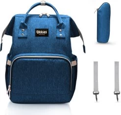 Luiertas Rugzak - Gratis Flessenwarmer En Gratis Kinderwagen Haken - Eindeloos Opbergruimte - Ruime Luiertas - Draaggemak - Donker Blauw -Babyproducten 1200x1141 1