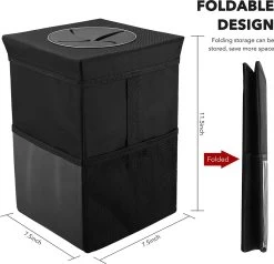 Merkloos Auto Afvalbak - Auto Accessories - Prullenbak Auto - Lekvrije Auto Vuilniszak Met Opbergzakken Multifunctioneel -Babyproducten 1200x1155 4