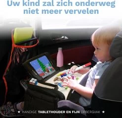 Blyzi - Reistafel Auto Met Tablethouder – Opvouwbaar – Speeltafel Voor Onderweg – Auto Organizer – Tekentafel - Zwart -Babyproducten 1200x1156 3