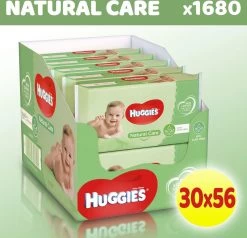 Huggies Billendoekjes Natural Care - Voordeelverpakking 30 Pakken