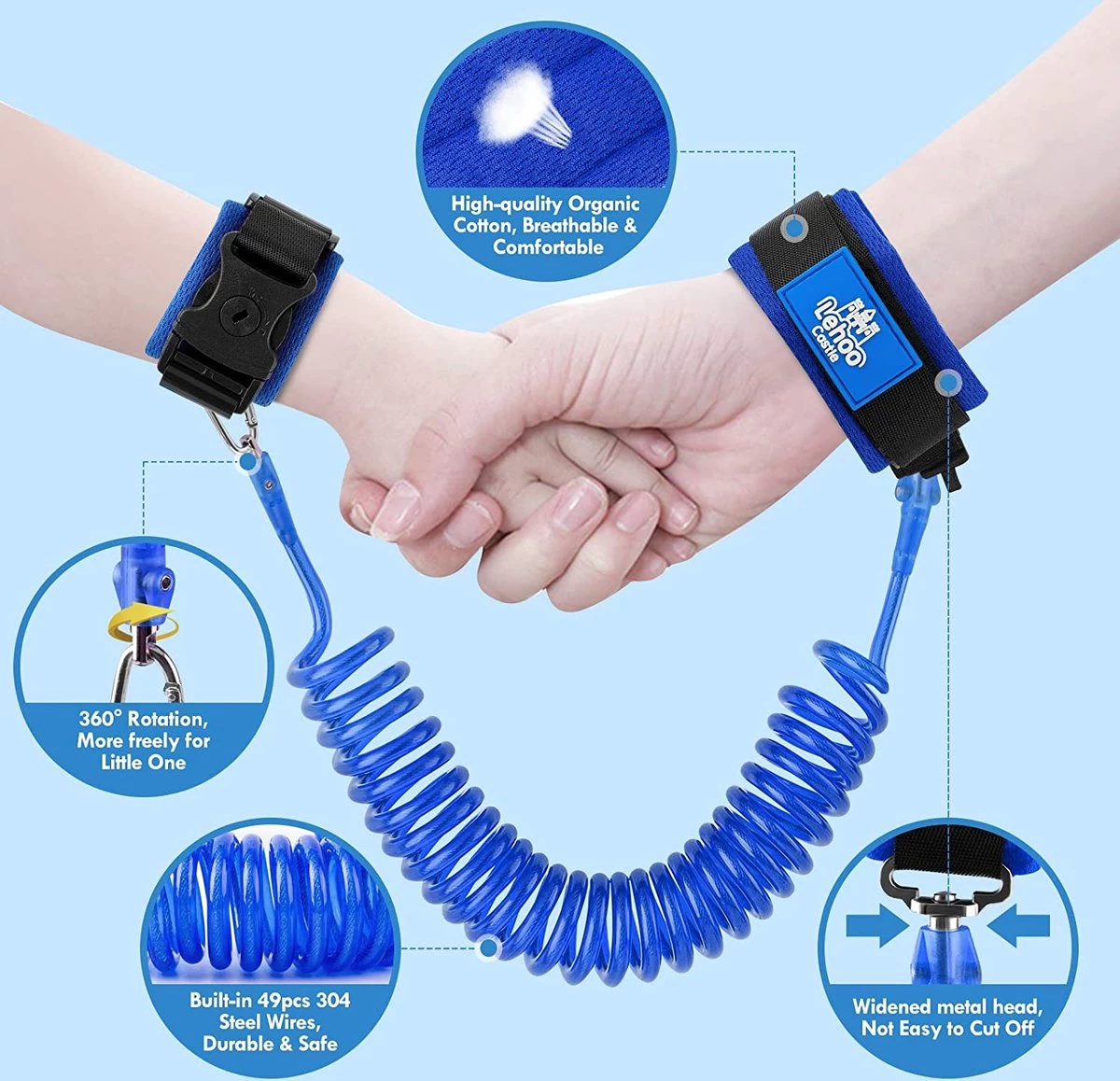 Veiligheidstuigje, Rugzakje. Veiligheidslijn Voor Kinderen, Polsband En Riem. Voorkomt Verdwalen Of Weglopen Van Uw Kind. 10 Veiligheidstuigje, Rugzakje. Veiligheidslijn Voor Kinderen, Polsband En Riem. Voorkomt Verdwalen Of Weglopen Van Uw Kind. - Afbeelding 8