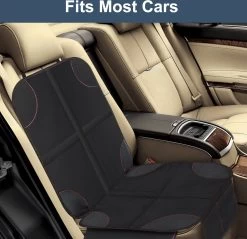 Nixnix - Autostoelhoes - Autostoelbeschermer - Autostoel Beschermer - Zwart - Bescherm Mat - Kinderen -Babyproducten 1200x1161 3