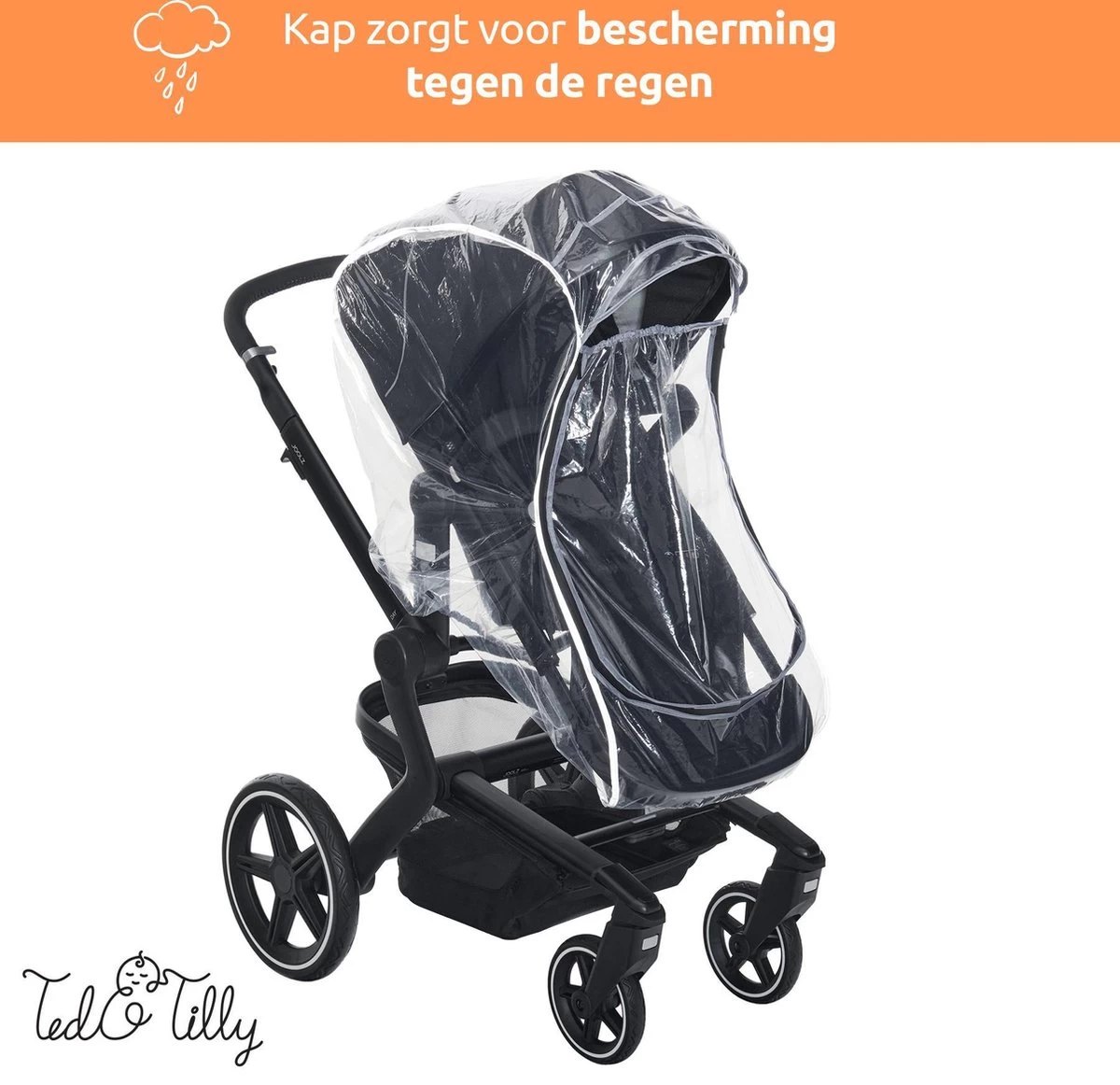 Universele Regenhoes Kinderwagen Met Kijkvenster – Buggy Hoes Universeel – Tegen Regen En Miezer Buggy – Doorzichtig 5 Universele Regenhoes Kinderwagen Met Kijkvenster – Buggy Hoes Universeel – Tegen Regen En Miezer Buggy – Doorzichtig - Afbeelding 3