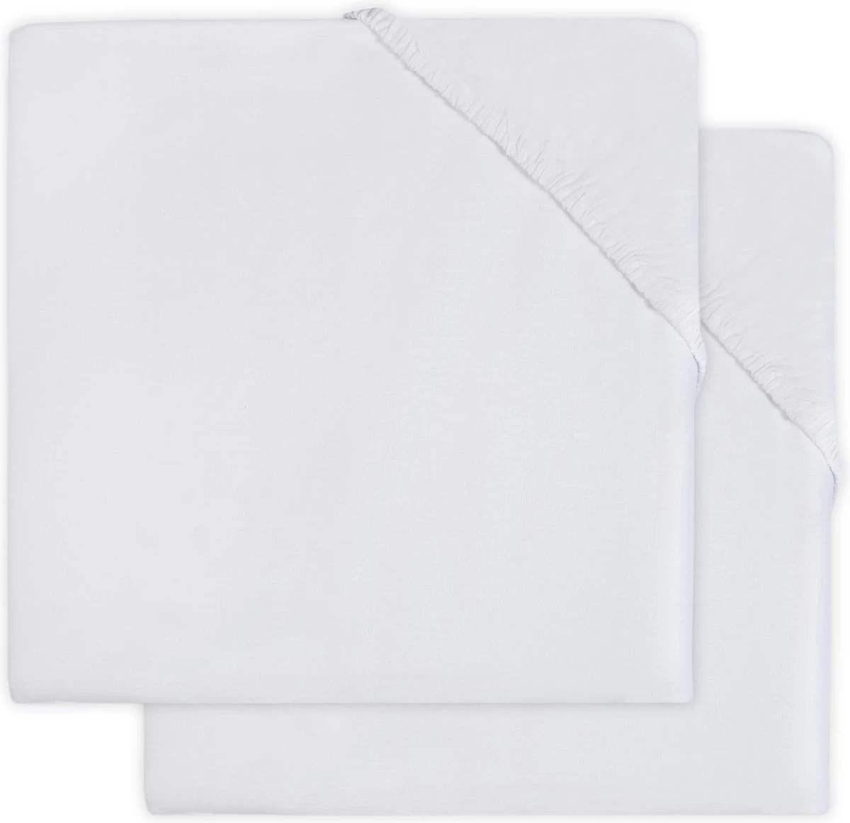Jollein Baby Hoeslaken Wieg Katoen 40x80/90cm - Wit - 2 Stuks 3 Jollein Baby Hoeslaken Wieg Katoen 40x80/90cm - Wit - 2 Stuks