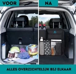W&Z® Auto Organizer - Autostoel Organizer - Kofferbak Organizer - Zwart -Babyproducten 1200x1166 3