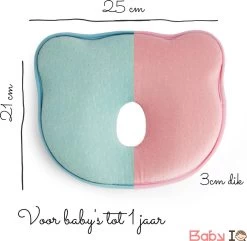 Baby IQ Orthopedisch Baby Hoofdkussen – Traagschuim – Tegen Plat Achterhoofd – Baby Kussen Plat Hoofd - Kraamcadeau – Blauw – Incl Gratis Bandana Slabber -Babyproducten 1200x1169 9