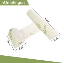 Novalits - Orthopedisch Baby Zijslaapkussen Met Traagschuim En Anti-Allergene Bamboe Microvezel Stof Om Een Plat Hoofd Tegen Te Gaan - Zijligkussen Voor Peuter - Babykussen Zijligging - Rolkussen - Steunkussen - Slaapondersteuning -Babyproducten 1200x1171 8