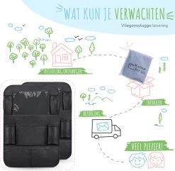 Home For Us Autostoel Organizer Met Tablet Houder - Set Van 2 - Beschermhoes Voor Kinderen - Beschermer Achterkant - Universeel -Babyproducten 1200x1172 2