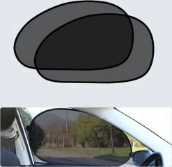Zonnescherm Auto Baby - Zonwering Auto Met Zuignappen - Zonnescherm Auto Zwart - Auto Accessoires - Auto Accessories - 65x38 Centimeter - 2 Stuks - Cadeautje