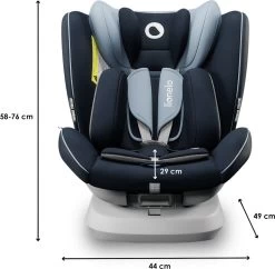 Lionelo Bastiaan One - Autostoel - 360° Met IsoFix (0-36kg) - Groep 0-1-2-3 Autostoel Voor Kinderen Van 0 Tot 12 Jaar -Babyproducten 1200x1174 2