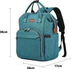 Miss Lulu Luiertas Rugzak - Inclusief Buggy En Kinderwagen Haken - Groen (E6705 GN) -Babyproducten 1200x1174 3