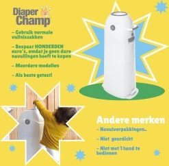 Luieremmer Large Zilver - Groot - Zonder Navulling - Geschikt Voor Pampers En Huggies - Stoma 21 Luieremmer Large Zilver - Groot - Zonder Navulling - Geschikt Voor Pampers En Huggies - Stoma -Babyproducten 1200x1177 22