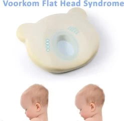 SIMIA™ Ergonomisch Babykussen Met Afneembare Hoes - Tegen Plat Achterhoofd - Hoofdkussen - Traagschuim Kussen - Memory Foam - Baby Steunkussen - Kraamcadeau - Blauw -Babyproducten 1200x1178 6