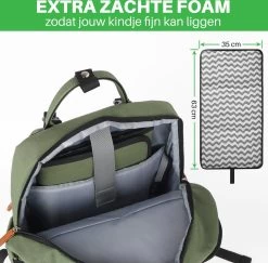 Brisby Slijtvaste Luiertas – Verzorgingstas – Met Buggymontage - Groen -Babyproducten 1200x1179 5