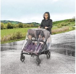 Reer - Regenhoes Tweelingwagen - Regenscherm Voor Dubbele Buggy En Kinderwagen - Hoes Voor Duo Buggy, Duowagen, Duo Kinderwagen - RainCover Twin -Babyproducten 1200x1180 10