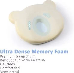 SIMIA™ Ergonomisch Babykussen Met Afneembare Hoes - Tegen Plat Achterhoofd - Hoofdkussen - Traagschuim Kussen - Memory Foam - Baby Steunkussen - Kraamcadeau - Blauw -Babyproducten 1200x1182 12