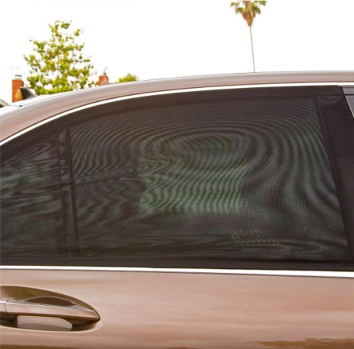 Merkloos Zonnescherm - Auto Achterruit - Raamscherm - 2 Stuks - Doorschijnend - Zwart 5 Merkloos Zonnescherm - Auto Achterruit - Raamscherm - 2 Stuks - Doorschijnend - Zwart - Afbeelding 3