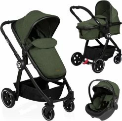Baninni Kinderwagen Otto 3 In 1 Olive Green -Babyproducten 1200x1187 3