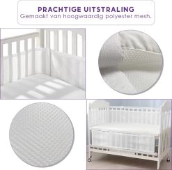 ADSafety - Baby Bed Omrander - Bedbumper - Hoofdbeschermer - Set Van 2 - 340x30cm & 160x30cm -Babyproducten 1200x1187 6