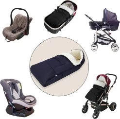 Monzana Voetenzak - Voor Kinderwagen Of Stoeltje - 93x56cm Donkerblauw -Babyproducten 1200x1188 7