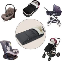 Monzana Voetenzak - Voor Kinderwagen Of Stoeltje - 93x56cm Grijs -Babyproducten 1200x1188 8
