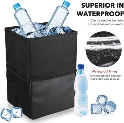 Merkloos Auto Afvalbak - Auto Accessories - Prullenbak Auto - Lekvrije Auto Vuilniszak Met Opbergzakken Multifunctioneel -Babyproducten 1200x1192 6