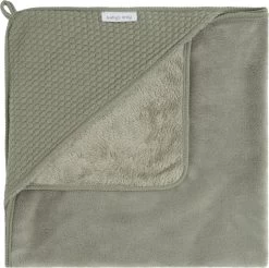 Baby's Only Gebreide Wikkeldeken - Omslagdoek Baby Sky - Teddy Voering - Urban Green - 75x75 Cm - Geschikt Voor Drie- En Vijfpuntsgordel