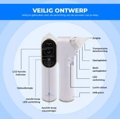 Young Star Baby - Elektrische Neusreiniger Baby - Neuszuiger Met USB - Neuspeer - Neusdouche - Snotverwijderaar -Babyproducten 1200x1195 27