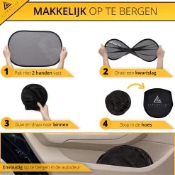 Lifestyle Living Zonnescherm Auto Zijruit – Zonwering Voor Baby En Kind – Zonder Zuignappen – UV Protectie – 2 Stuks – 51 X 31CM – Statisch - Zelfklevend -Babyproducten 1200x1196 13