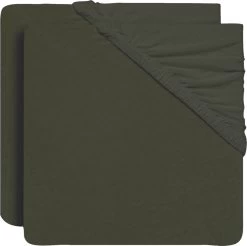 Jollein Baby Hoeslaken Jersey 60x120cm - Leaf Green - 2 Stuks