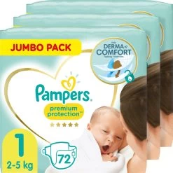 Pampers® Pampers Premium Protection Maat 1 (2-5kg) - 216 Luiers