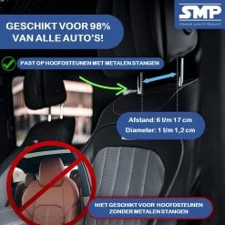 SMP® Hoofdsteun Auto Voor Kinderen En Volwassenen Voor Slapen In Auto - Nekkussen Auto - Reiskussen Auto - Neksteun Auto - Hoofdkussen Auto - Verstelbaar - Memoryfoam Met Ademde Stof - Zwart -Babyproducten 1200x1198 7