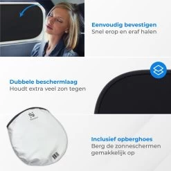 Nuvance - Zonnescherm Auto - 2 Stuks - Met UV Protectie Voor Baby En Kind - Zonwering Zijruiten - Zelfklevend - One Size - Zwart 15 Nuvance - Zonnescherm Auto - 2 Stuks - Met UV Protectie Voor Baby En Kind - Zonwering Zijruiten - Zelfklevend - One Size - Zwart -Babyproducten 1200x1200 1009
