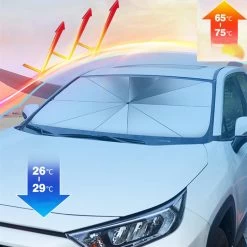 EXTRA GROOT Zonnescherm / Autoparaplu - Binnenkant Voorruit Auto - Opvouwbaar - Hitte En UV Bescherming 148X86cm -Babyproducten 1200x1200 1019