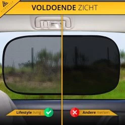 Lifestyle Living Zonnescherm Auto Zijruit – Zonwering Voor Baby En Kind – Zonder Zuignappen – UV Protectie – 2 Stuks – 51 X 31CM – Statisch - Zelfklevend -Babyproducten 1200x1200 1031