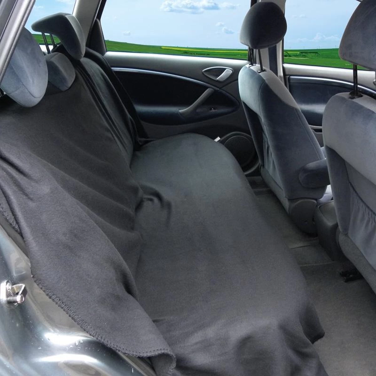 Carpoint Fleece Deken Zwart 4 Carpoint Fleece Deken Zwart - Afbeelding 2