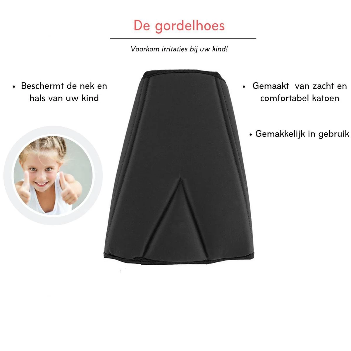 Auto Gordel Beschermer - Gordelhoes - Kind Nek Bescherming - 2 Stuks - Zwart 5 Auto Gordel Beschermer - Gordelhoes - Kind Nek Bescherming - 2 Stuks - Zwart - Afbeelding 3